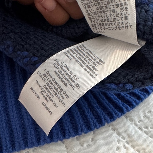 MADEWELL Intarsia Crewneck Sweater Blue and White size XS - Picture 11 of 15